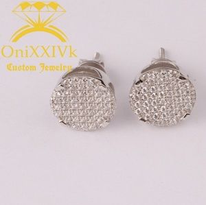Iced Out Custom 925 Silver Studded Earrings